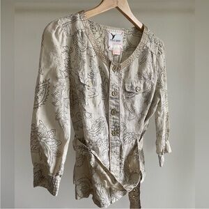 Point Zero Nicole Benisti Belted Blouse